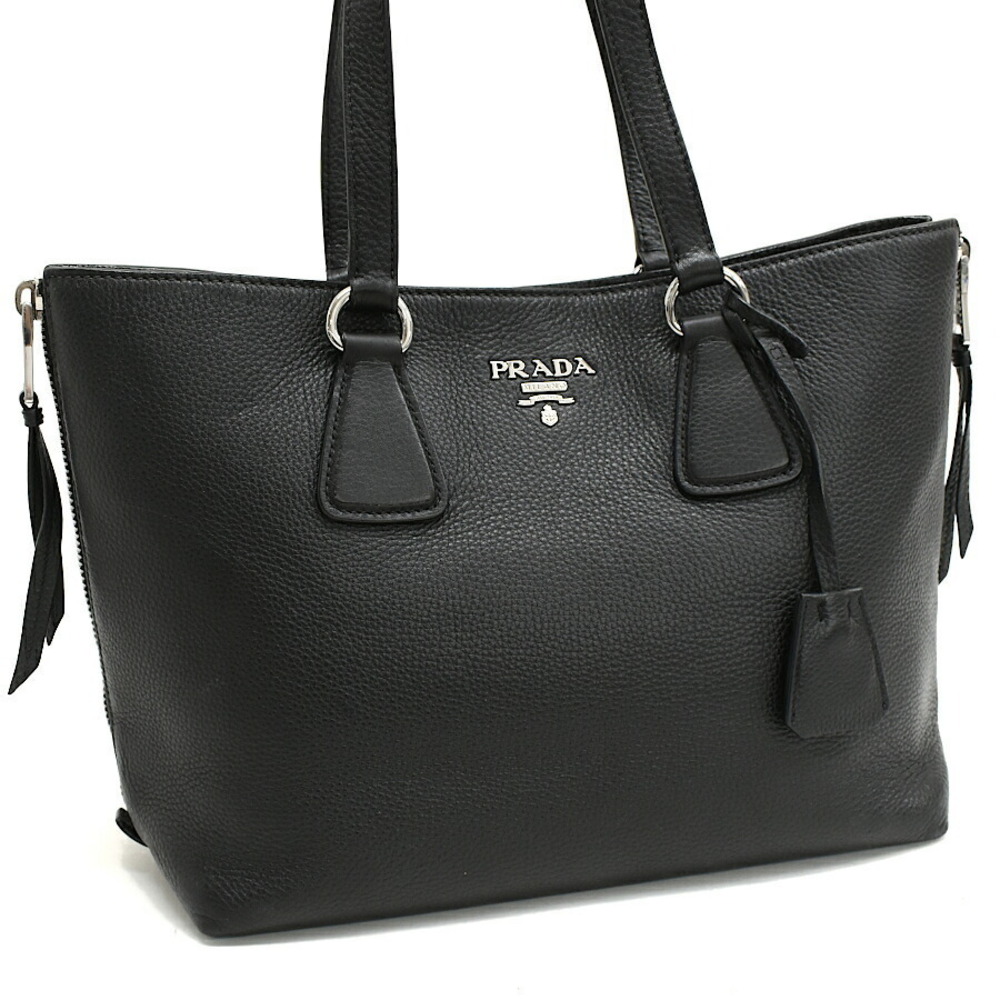 Prada Tote Bag VITELLO PHENIX Leather Black